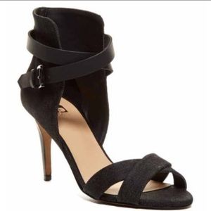 Joe's Jeans Marcy Sandals in Black Denim-Size 6.5